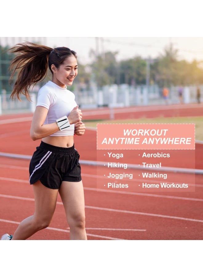 Adjustable Wrist Ankle Weights, 2lbs Total (1lb Each) Workout Leg Weights for Women & Men for Training Yoga Jogging Walking - Image 4